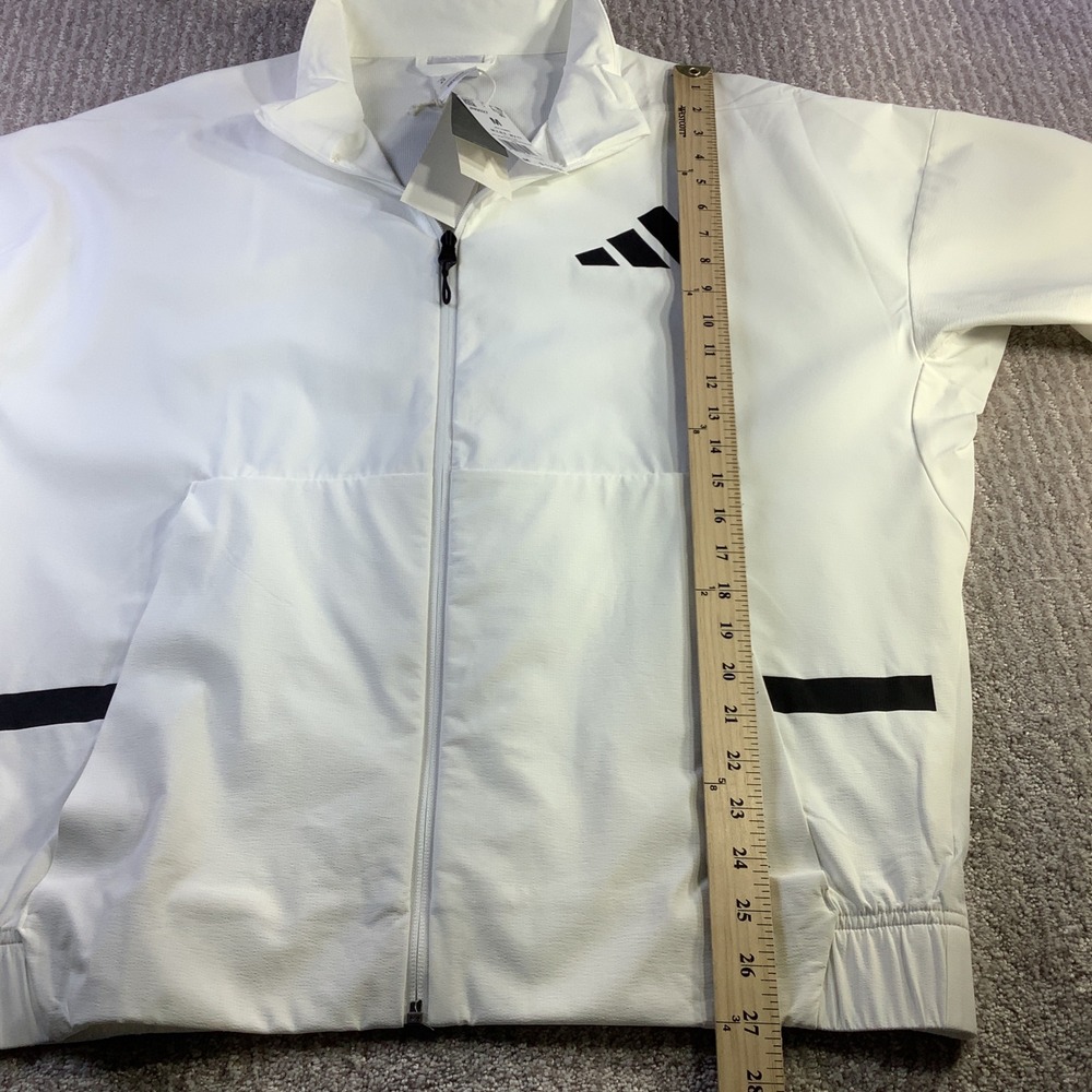 Adidas Z.N.E. Woven Track Top Mens White‎ Black Full Zip Jacket Size M NWT - Picture 15 of 16